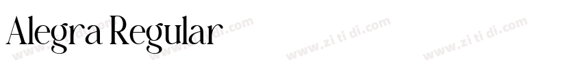 Alegra Regular字体转换 Alegra Regular字体转换